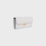 LARGE WALLET TRIOMPHE IN SHINY CALFSKIN CLOUDY GREY - Image 2